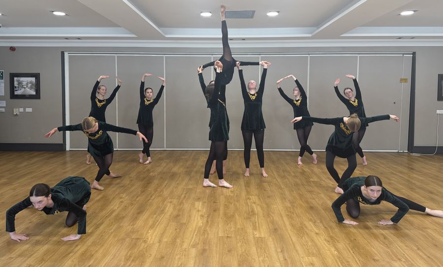 Seniors in rehearsal